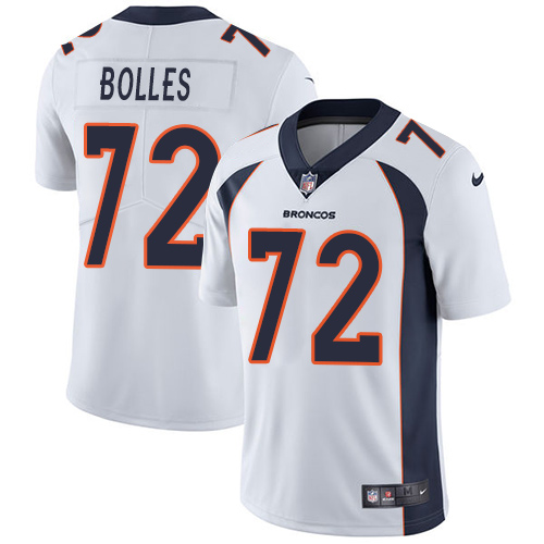2019 men Denver Broncos #72 Bolles white Nike Vapor Untouchable Limited NFL Jersey->denver broncos->NFL Jersey